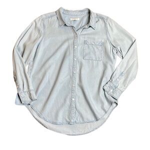 90s Vintage Liz Claiborne Chambay Blue Button Down Large Petite